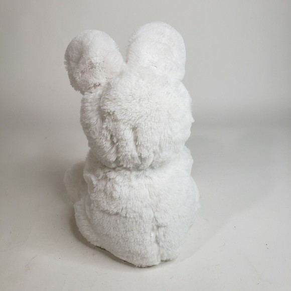 New Concepts Plush White Easter Bunny Rabbit Pink Gingham Flower Clean - Picture 3 of 10